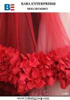 kids designer fancy flower rosette party wear fabrics manufacturers in India