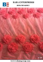 kids designer fancy flower rosette party wear fabrics manufacturers in India