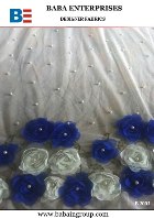 kids designer fancy flower rosette party wear fabrics manufacturers in India